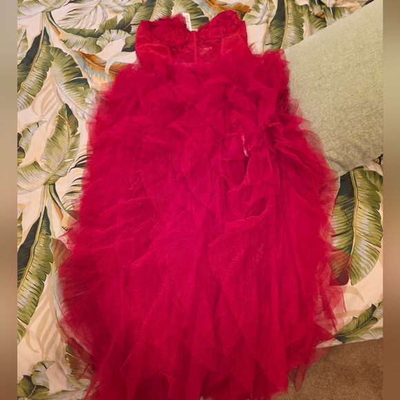 For love & lemons bustier gown red size L - Picture 6 of 6